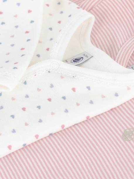 Lot de 2 pyjamas bébé en coton imprimé rose - vertbaudet enfant 