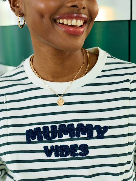 T-shirt marinière grossesse et allaitement en coton biologique* caramel+vert - vertbaudet enfant 