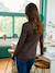 T-shirt borstvoeding met lange mouwen in rib chocoladebruin - vertbaudet enfant 