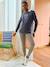 Sweat grossesse motif coeur à coeur anthracite - vertbaudet enfant 