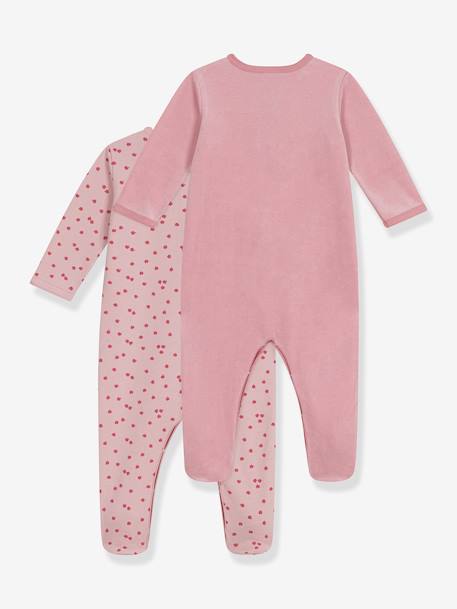 Lot de 2 pyjamas bébé en coton rose - vertbaudet enfant 