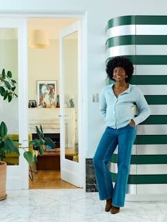 Vêtements de grossesse-Pull, gilet-Gilet cardigan en côtes perlées grossesse et allaitement