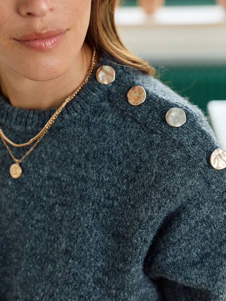 Robe courte en tricot avec laine grossesse anthracite - vertbaudet enfant 