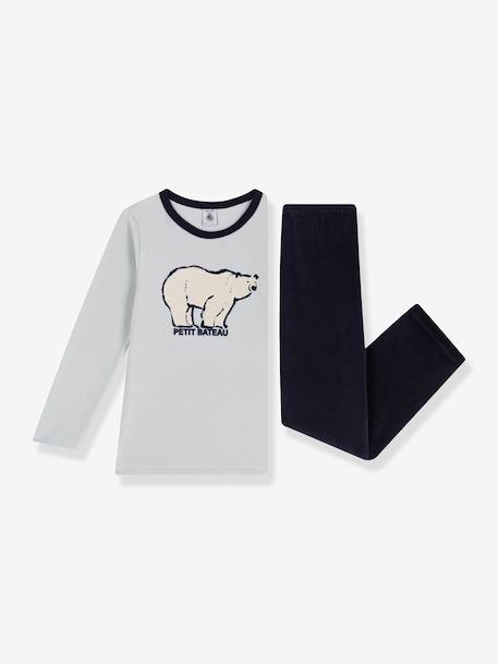 Pyjama enfant en velours gris - vertbaudet enfant 