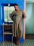 Robe-chemise longue jacquard grossesse et allaitement kaki - vertbaudet enfant 