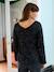Blouse met pailletten voor borstvoeding, omkeerbaar voor/achter zwart - vertbaudet enfant 