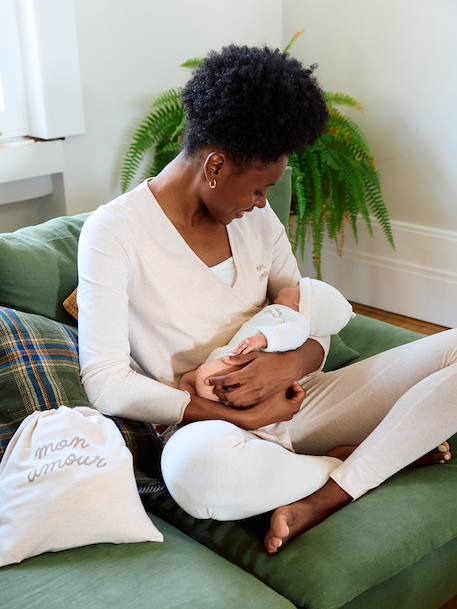 Kit valise maternité maman/bébé grossesse et allaitement beige chiné - vertbaudet enfant 