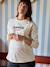 T-shirt grossesse et allaitement motif amour écru - vertbaudet enfant 