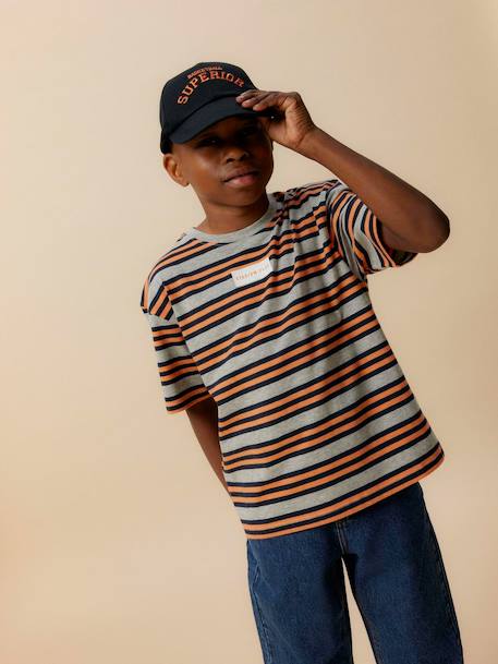 T-shirt garçon NKMLESLIE NAME IT gris chiné - vertbaudet enfant 