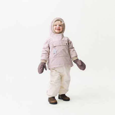 Anorak d'hiver avec doublure polaire MATBABYWEN bébé MINI A TURE rose poudré+vert sauge - vertbaudet enfant 
