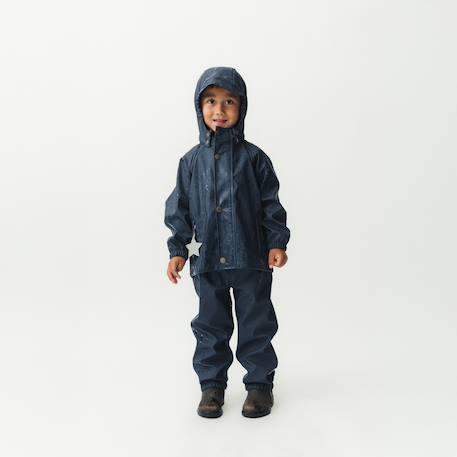 Ensemble veste et pantalon de pluie enfants MATREINAR MINI A TURE bleu foncé+vert - vertbaudet enfant 
