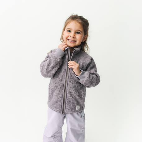 Veste en polaire Teddy avec fermeture éclair enfants MATCEDRIC MINI A TURE bleu foncé+écru+lilas poudré+vert - vertbaudet enfant 