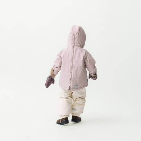 Anorak d'hiver avec doublure polaire MATBABYWEN bébé MINI A TURE rose poudré+vert sauge - vertbaudet enfant 