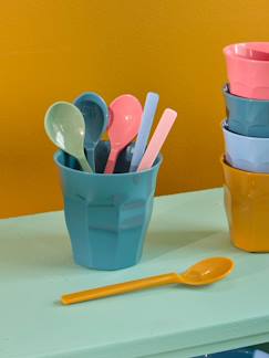 Puériculture-Repas-Lot de 6 cuillères à café en mélamine ALL YOU NEED IS LOVE AND... COLORS rice