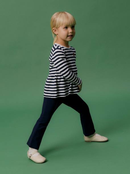 T-shirt met lange mouwen voor meisjes NMFLIONA NAME IT blauw+marineblauw+rozen - vertbaudet enfant 