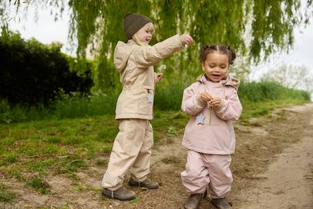 Salopette de pluie MATWALENTAYO enfants MINI A TURE toute l'année bleu foncé+vert+vieux rose - vertbaudet enfant 