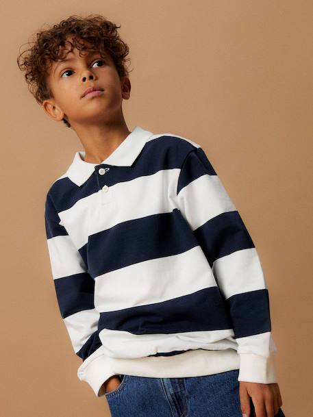 Polo jongen NMMLEOPOLD NAME IT marineblauw+wit - vertbaudet enfant 