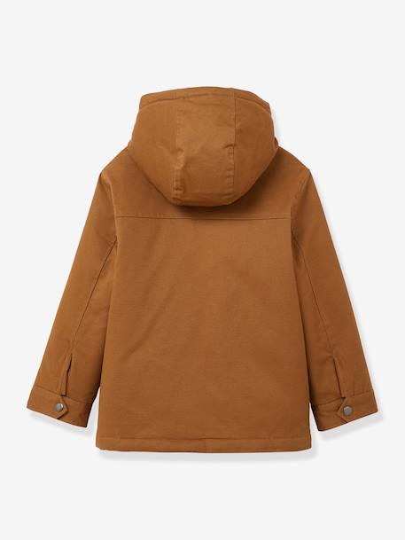 Parka chaude garçon caramel+marine - vertbaudet enfant 