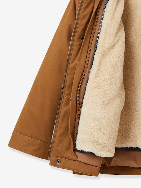 Parka chaude garçon caramel+marine - vertbaudet enfant 