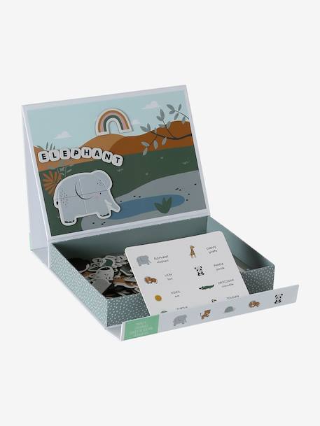 Doos met magnetische dieren TANZANIE geel - vertbaudet enfant 