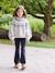 Pull jacquard détails brillants fille gris chiné+rose poudré - vertbaudet enfant 