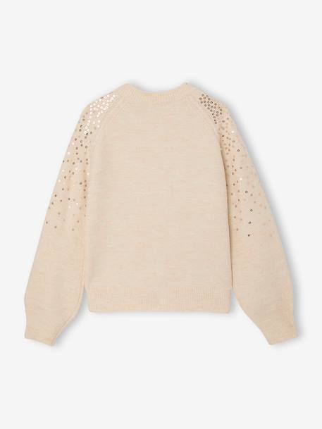 Gilet fille noël à sequins anthracite+écru - vertbaudet enfant 