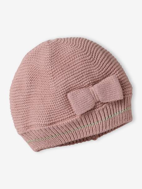 Coffret noël bébé bonnet snood moufles rose poudré - vertbaudet enfant 