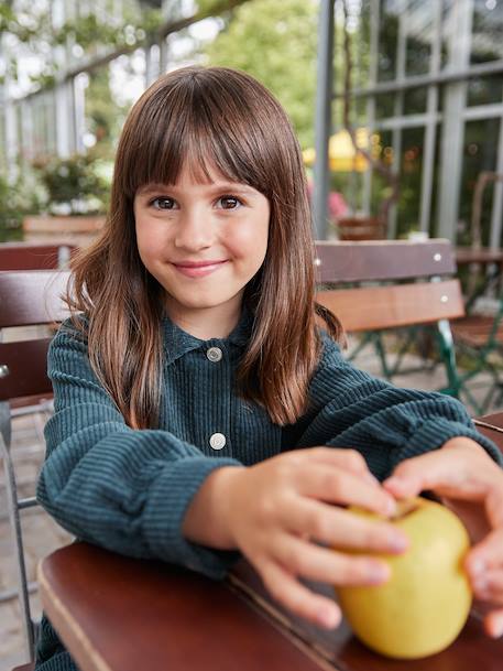 Jurk in fluweel / velours voor meisjes dennen+zachtpaars - vertbaudet enfant 
