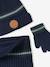 Coffret Noël bonnet renne + snood + moufles/gants garçon marine - vertbaudet enfant 