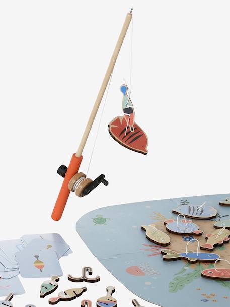 Jeu de pêche à la ligne en bois FSC® bleu - vertbaudet enfant 