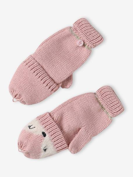 Kerstcadeauset voor meisjes muts + snood + wanten/handschoenen bichette roze (poederkleur) - vertbaudet enfant 