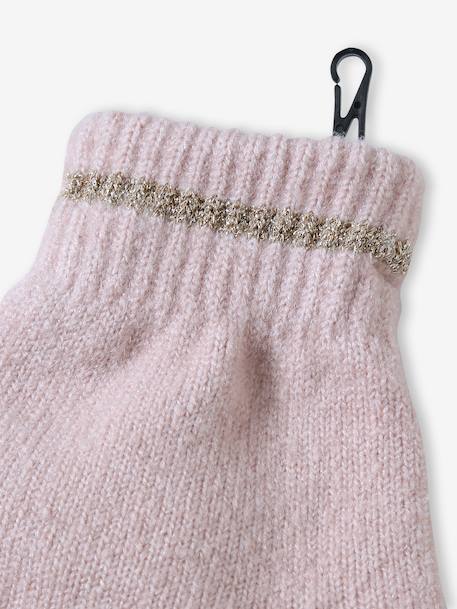 Coffret Noël fille bonnet + snood + moufles/gants rose poudré - vertbaudet enfant 