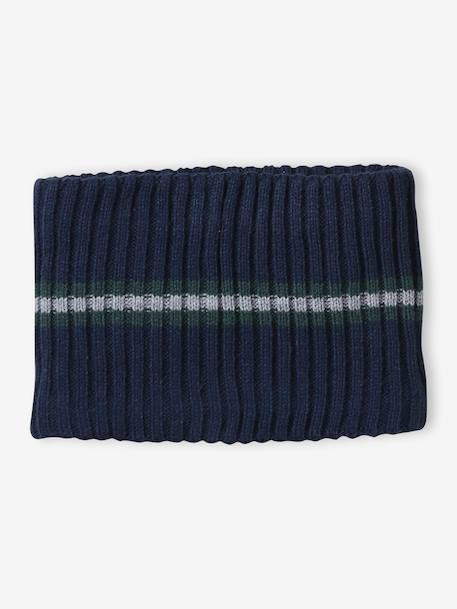 Coffret Noël bonnet renne + snood + moufles/gants garçon marine - vertbaudet enfant 