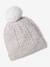 Coffret Noël fille bonnet + snood + moufles/gants beige chiné - vertbaudet enfant 