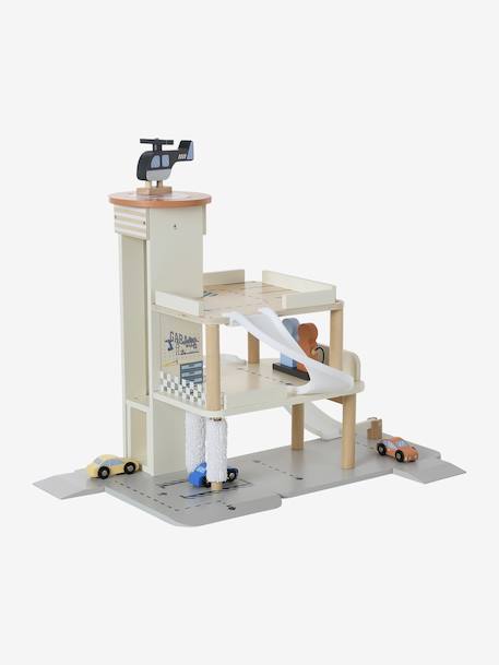 Garage met 3 verdiepingen en lift van FSC®-hout wit - vertbaudet enfant 