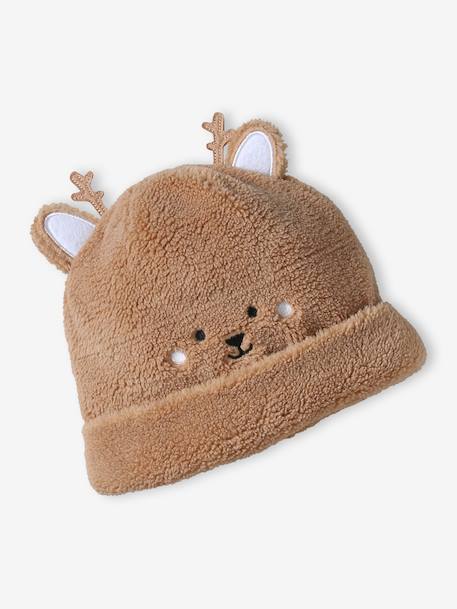 Kerstset muts teddybeer, snood en wanten baby pecannoot - vertbaudet enfant 