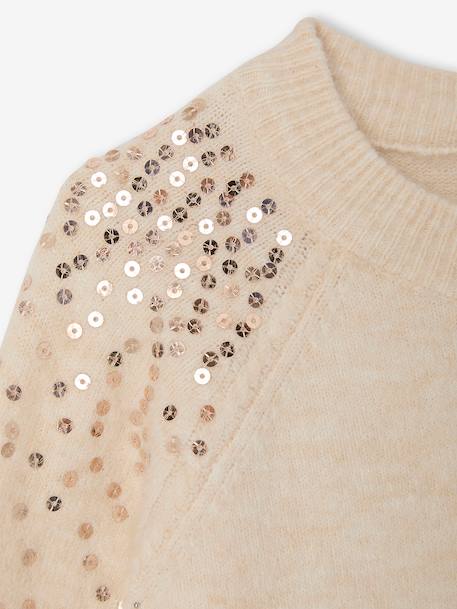 Kerstvestje met pailletten voor meisjes antraciet+ecru - vertbaudet enfant 