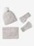 Coffret Noël fille bonnet + snood + moufles/gants beige chiné - vertbaudet enfant 