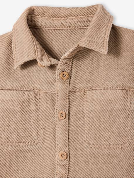 Surchemise bébé manches longues en twill chaud noix de pécan - vertbaudet enfant 