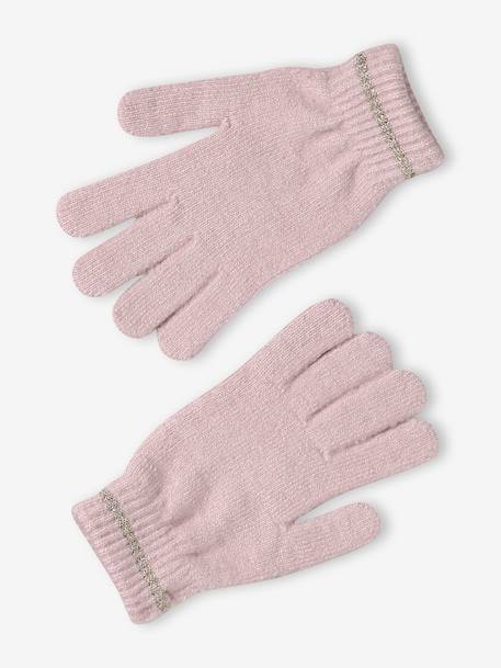 Coffret Noël fille bonnet + snood + moufles/gants rose poudré - vertbaudet enfant 