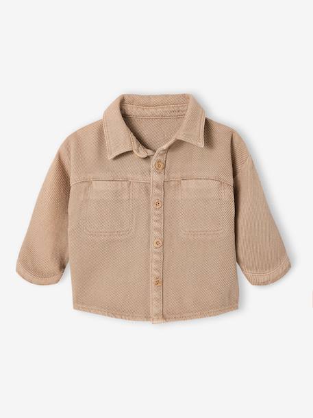 Surchemise bébé manches longues en twill chaud noix de pécan - vertbaudet enfant 