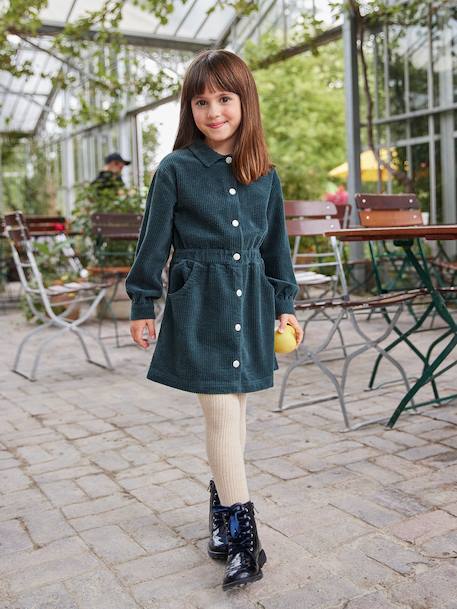 Fille-Robe-Robe en velours fille