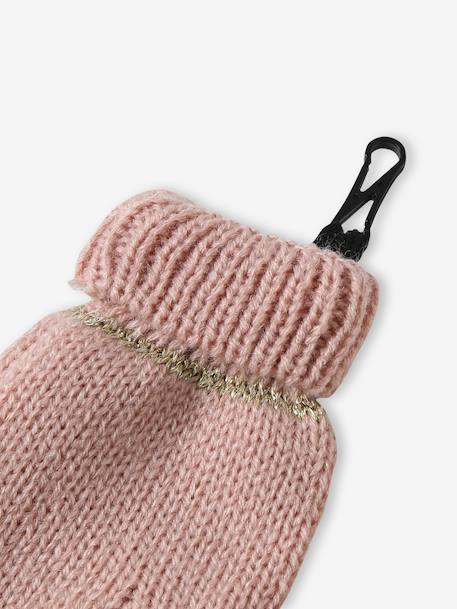 Coffret Noël fille bonnet + snood + moufles/mitaines bichette rose poudré - vertbaudet enfant 