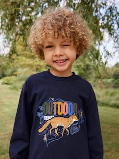 Jongens-T-shirt, poloshirt, souspull-T-shirt met lange mouwen met print voor jongens 
