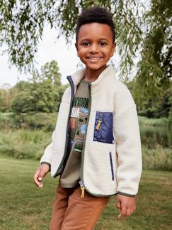 Jongens-Trui, vest, sweater-Sherpa vestje voor jongens 