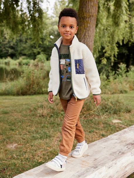 Gilet Sherpa Garçon caramel - vertbaudet enfant 