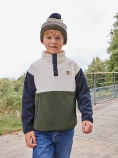 Garçon-Pull, gilet, sweat-Sweat polaire garçon manches longues