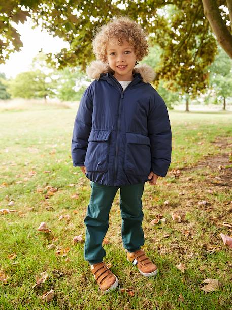 Garçon-Parka garçon à capuche doublée polaire