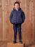 Doudoune à capuche réversible garçon matelassée et sherpa marine+moka+vert sapin - vertbaudet enfant 