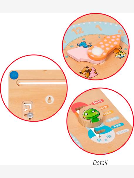 Calendrier éducatif en bois pour enfants Die Spiegelburg bois - vertbaudet enfant 